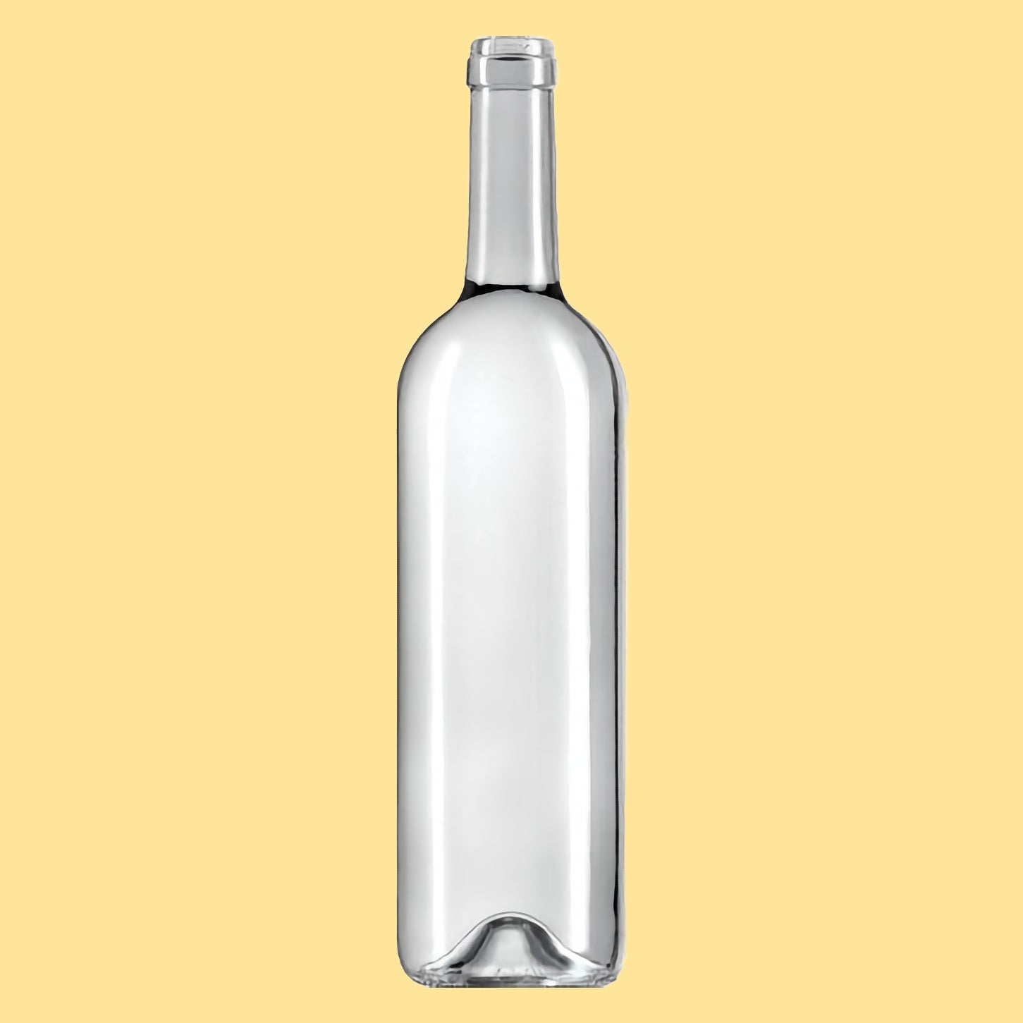 750ml CLEAR Bordeaux Wine Bottle